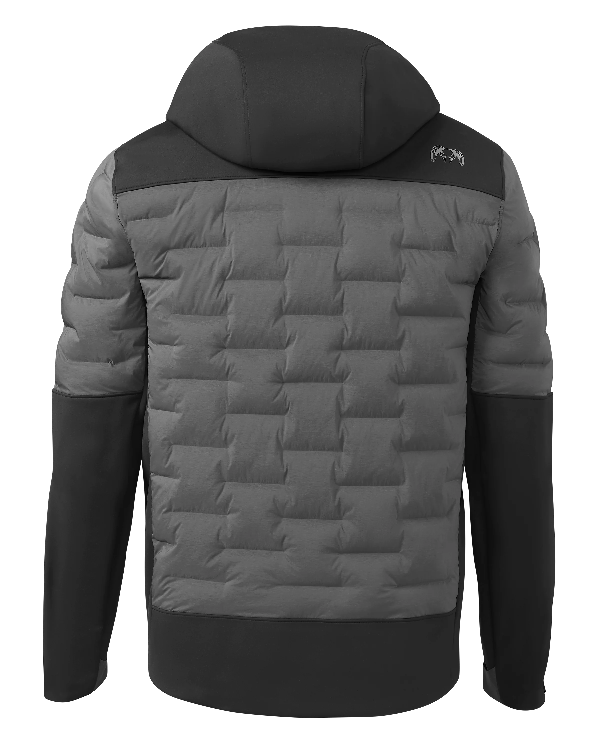 Axis Thermal Hybrid Hooded Jacket | Black-Gunmetal - Image 2