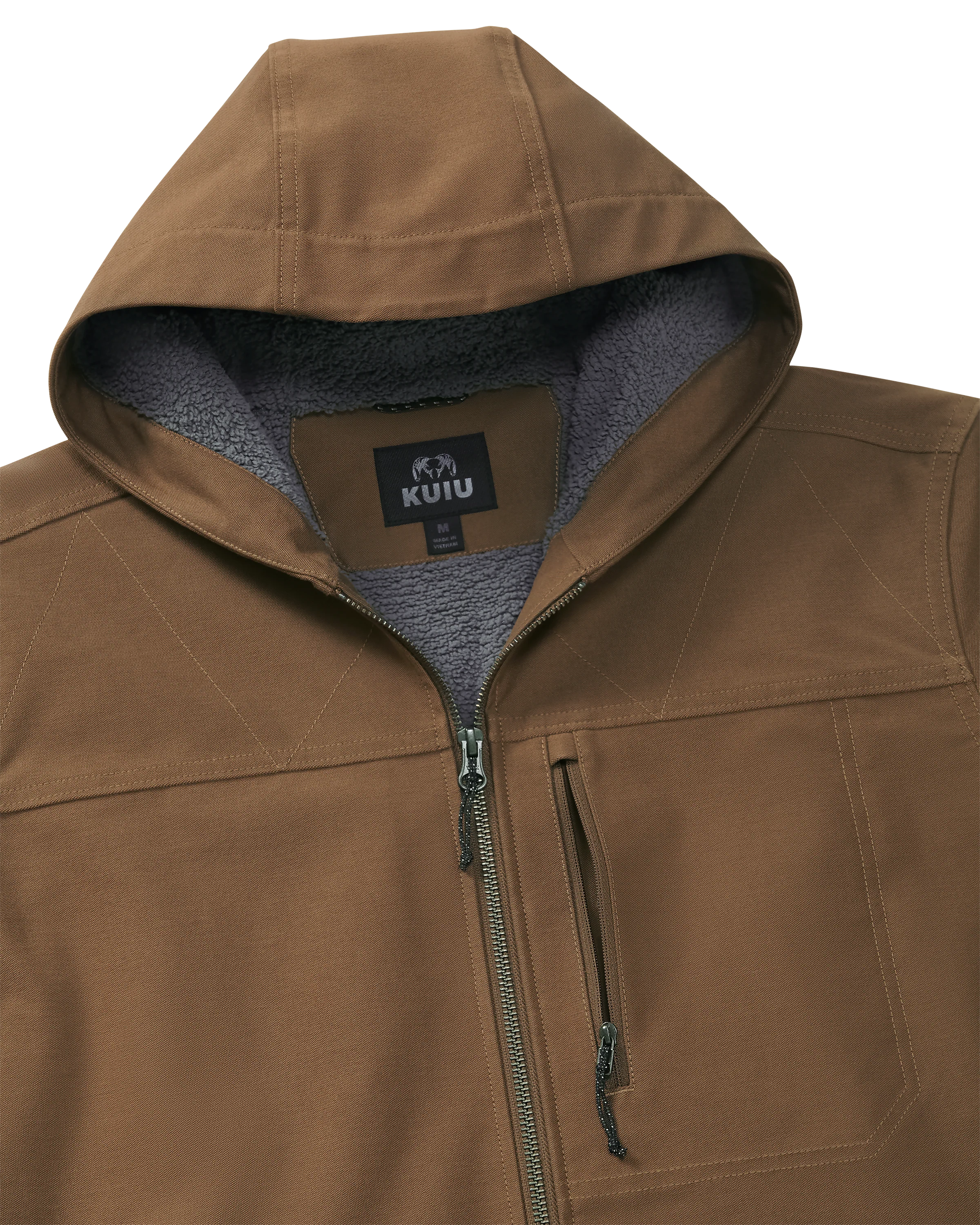 Brawley Hooded Fleece Jacket | Saddle - Image 3