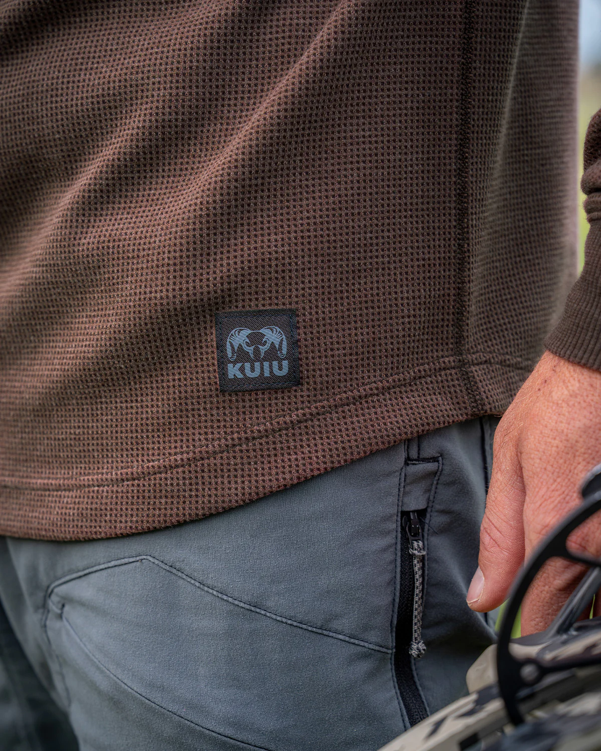 Canyon Waffle Henley | Ash Heather - Image 6