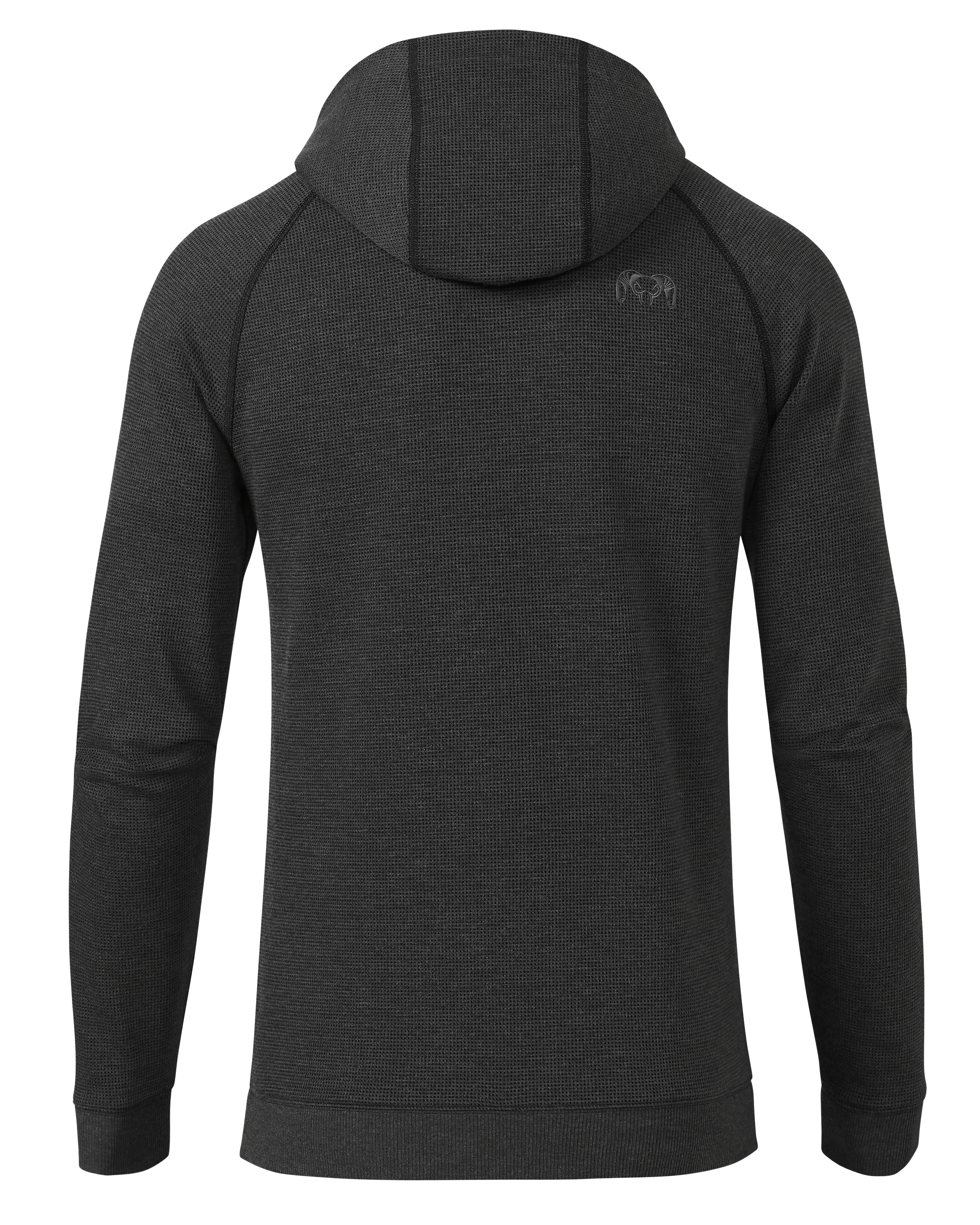 Canyon Waffle Hoodie | Black Heather - Image 2