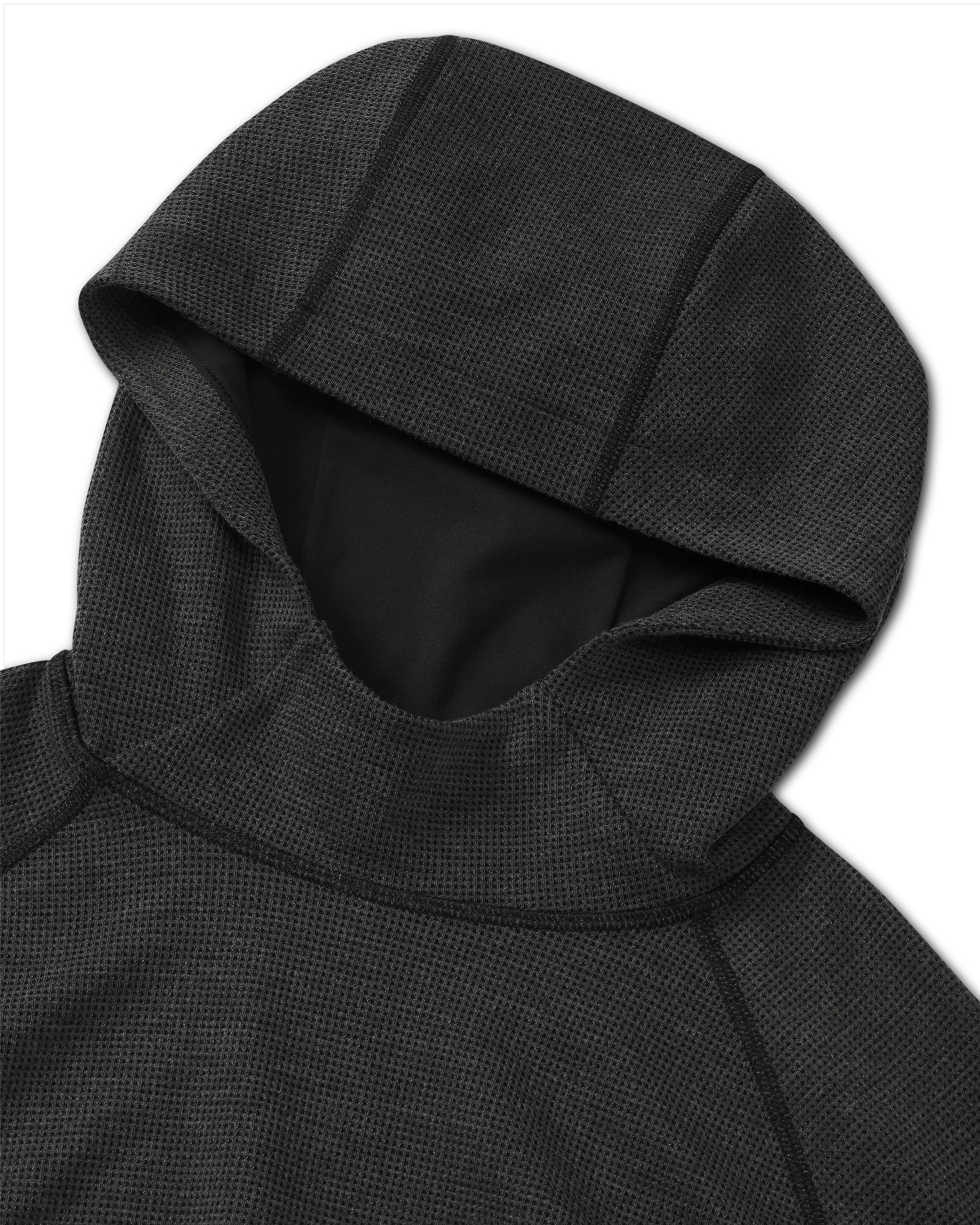 Canyon Waffle Hoodie | Black Heather - Image 3