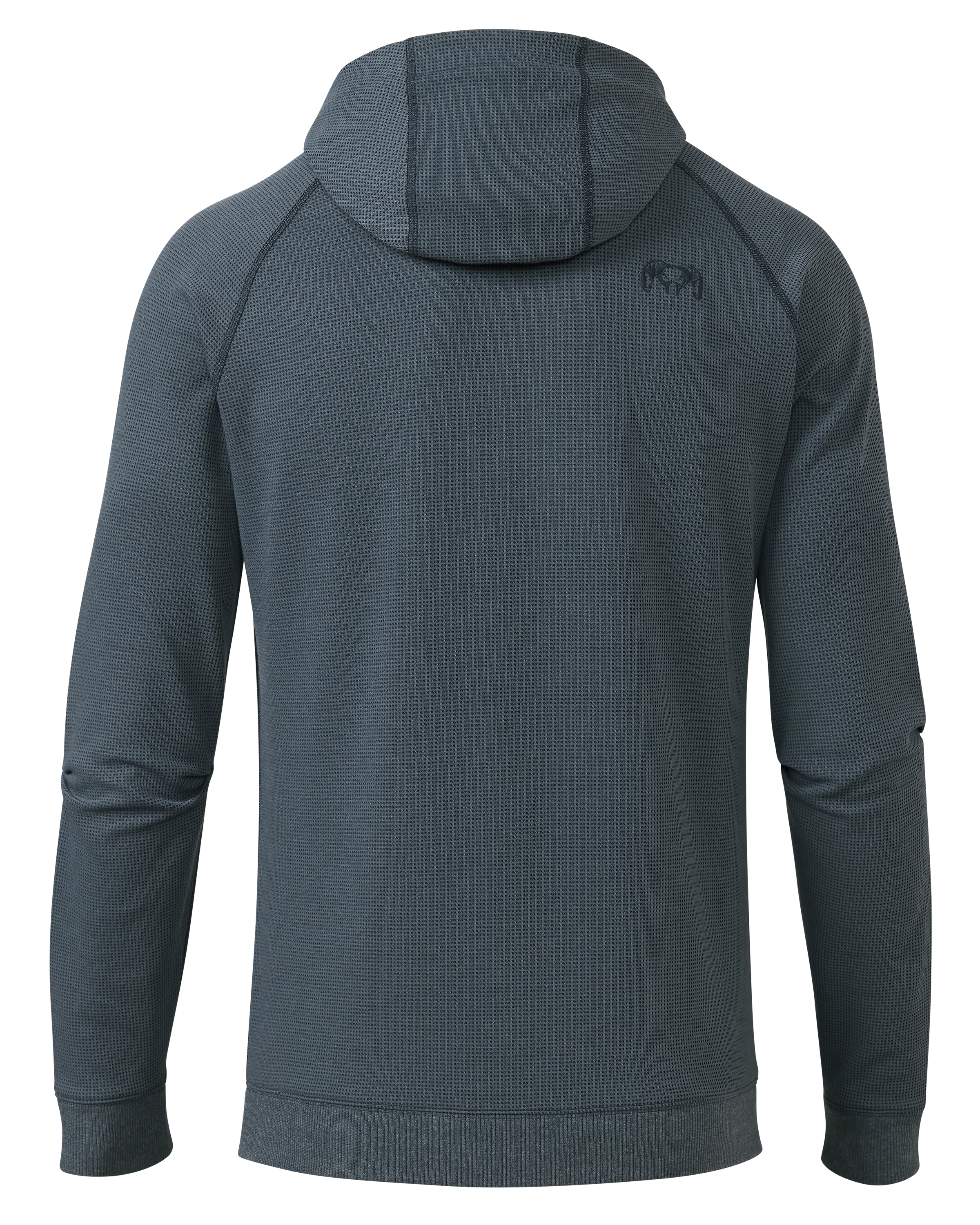 Canyon Waffle Hoodie | Steel Blue Heather - Image 2