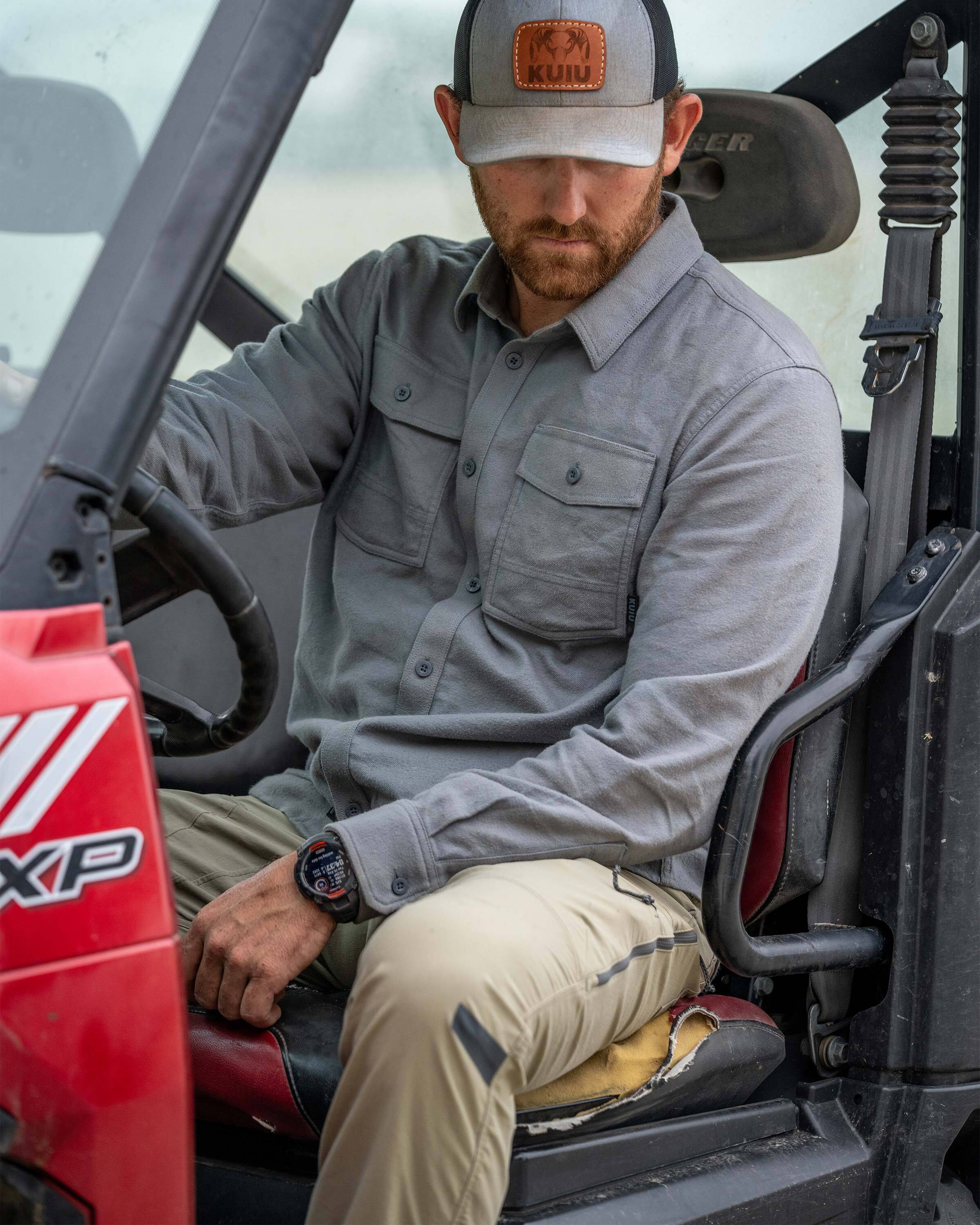 Outlet Field Flannel Shirt | Ash - Image 4
