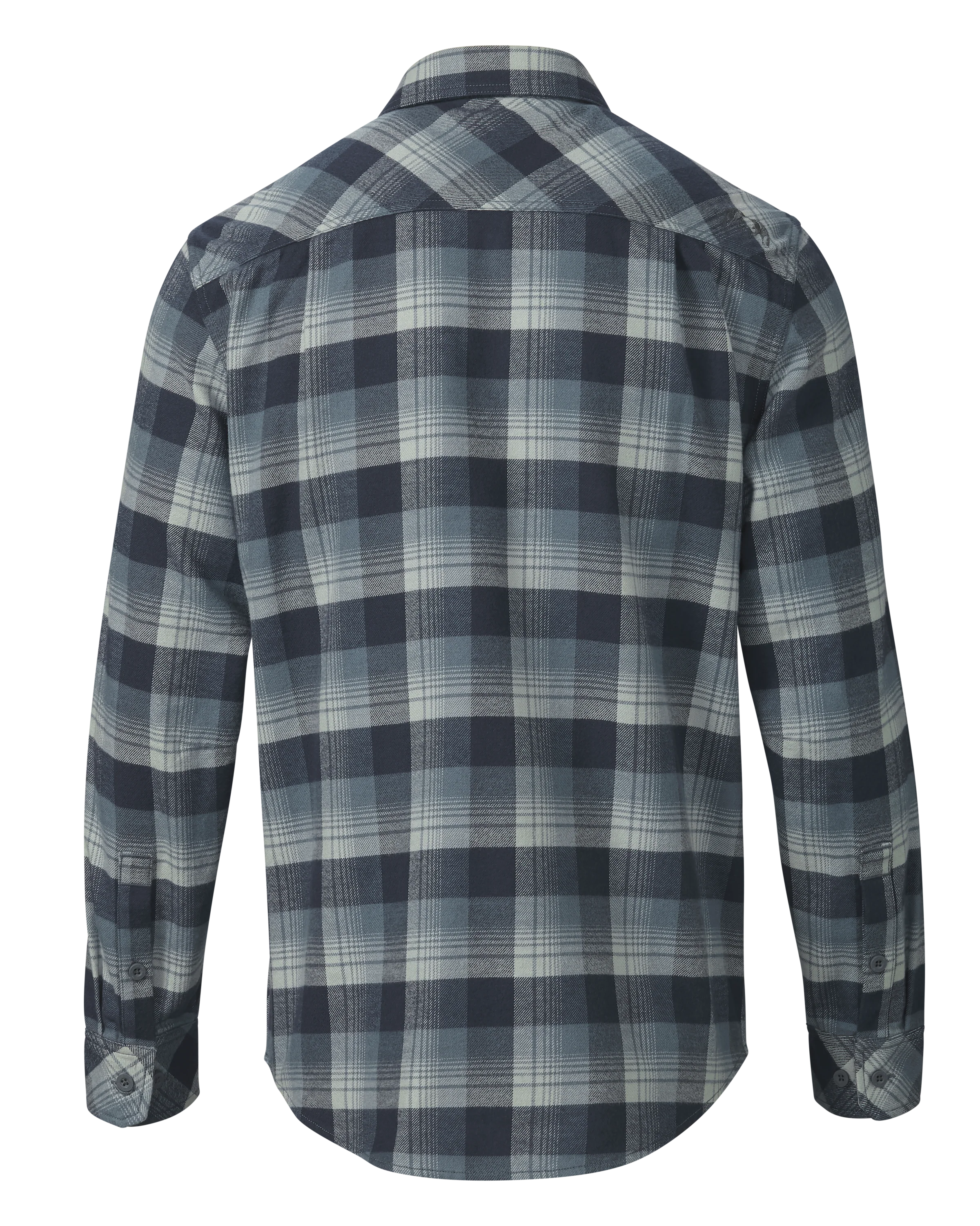 Field Flannel Shirt | Steel Blue Blockline - Image 2