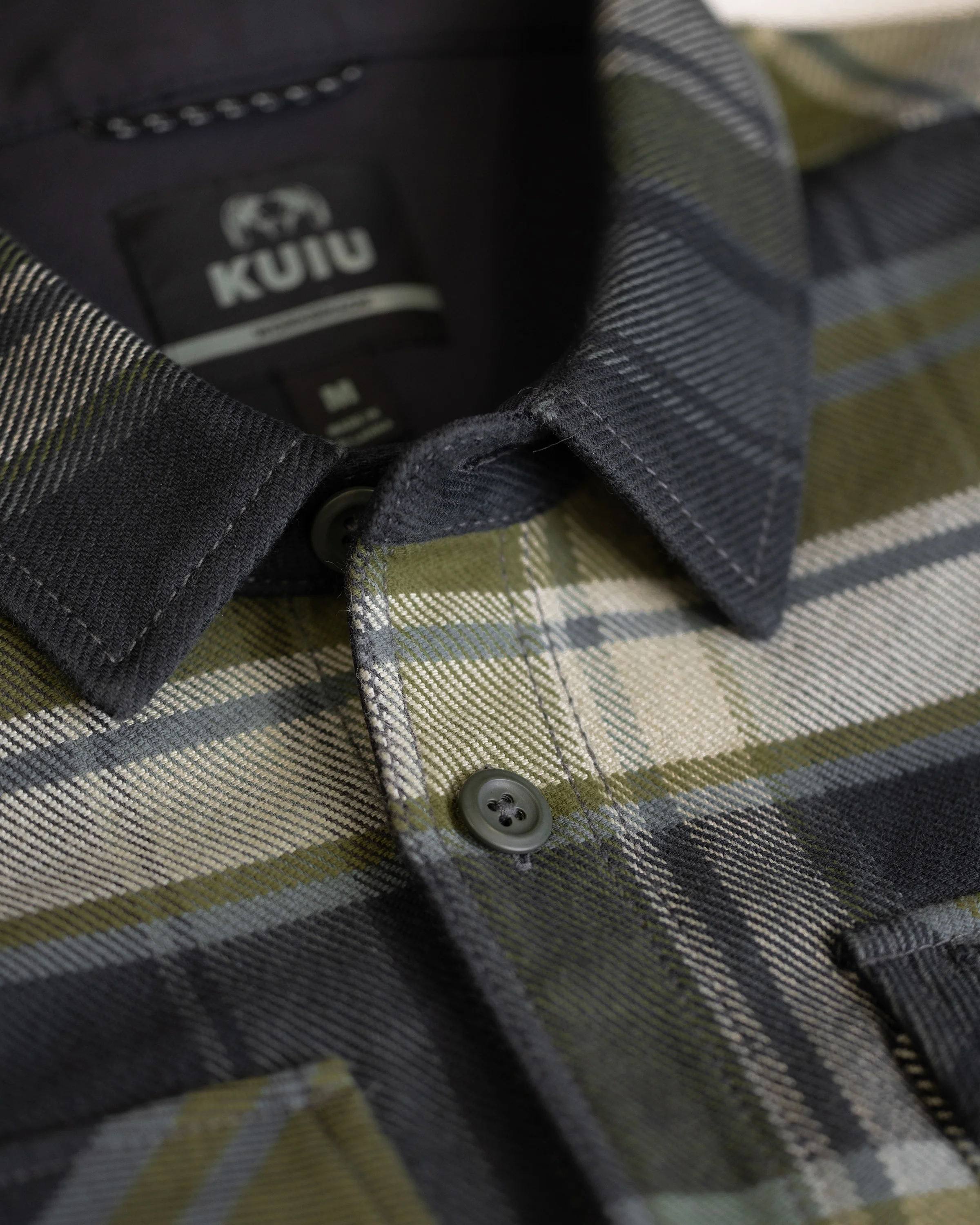 Flannel Heavyweight Shirt | Verde Check Plaid - Image 3