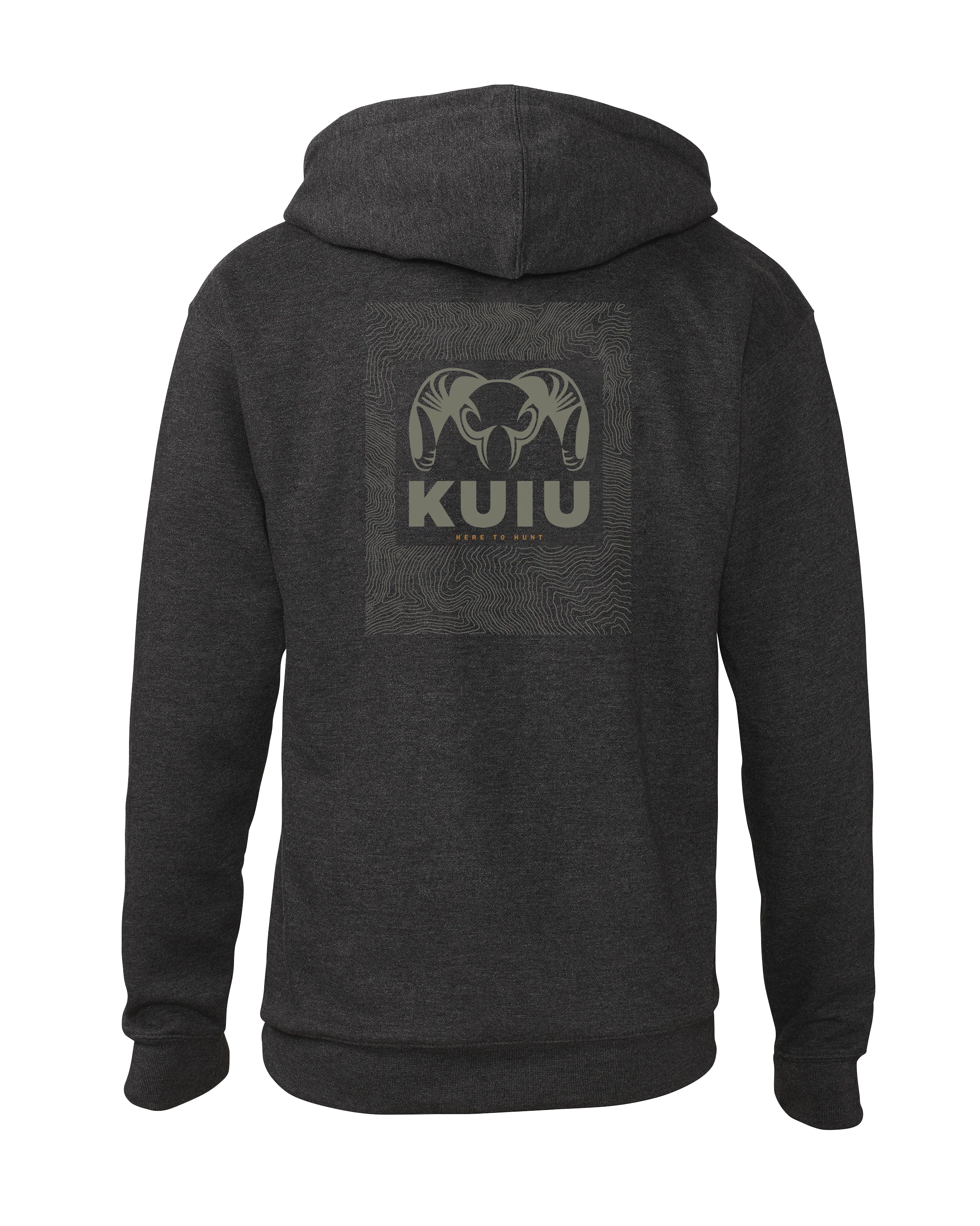 KUIU Topo Back Logo Hoodie | Charcoal