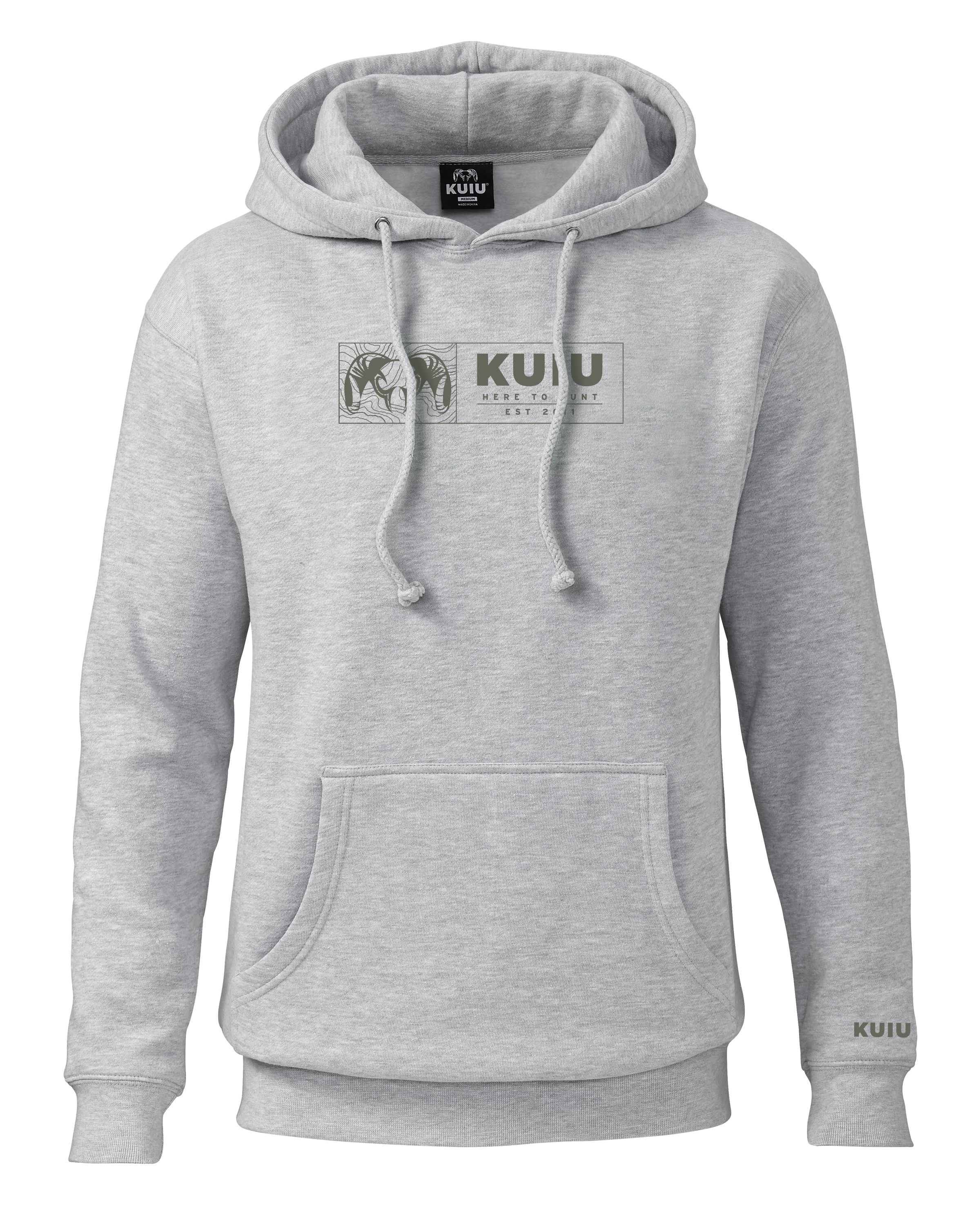 KUIU Topo Block Hoodie | Heather Grey