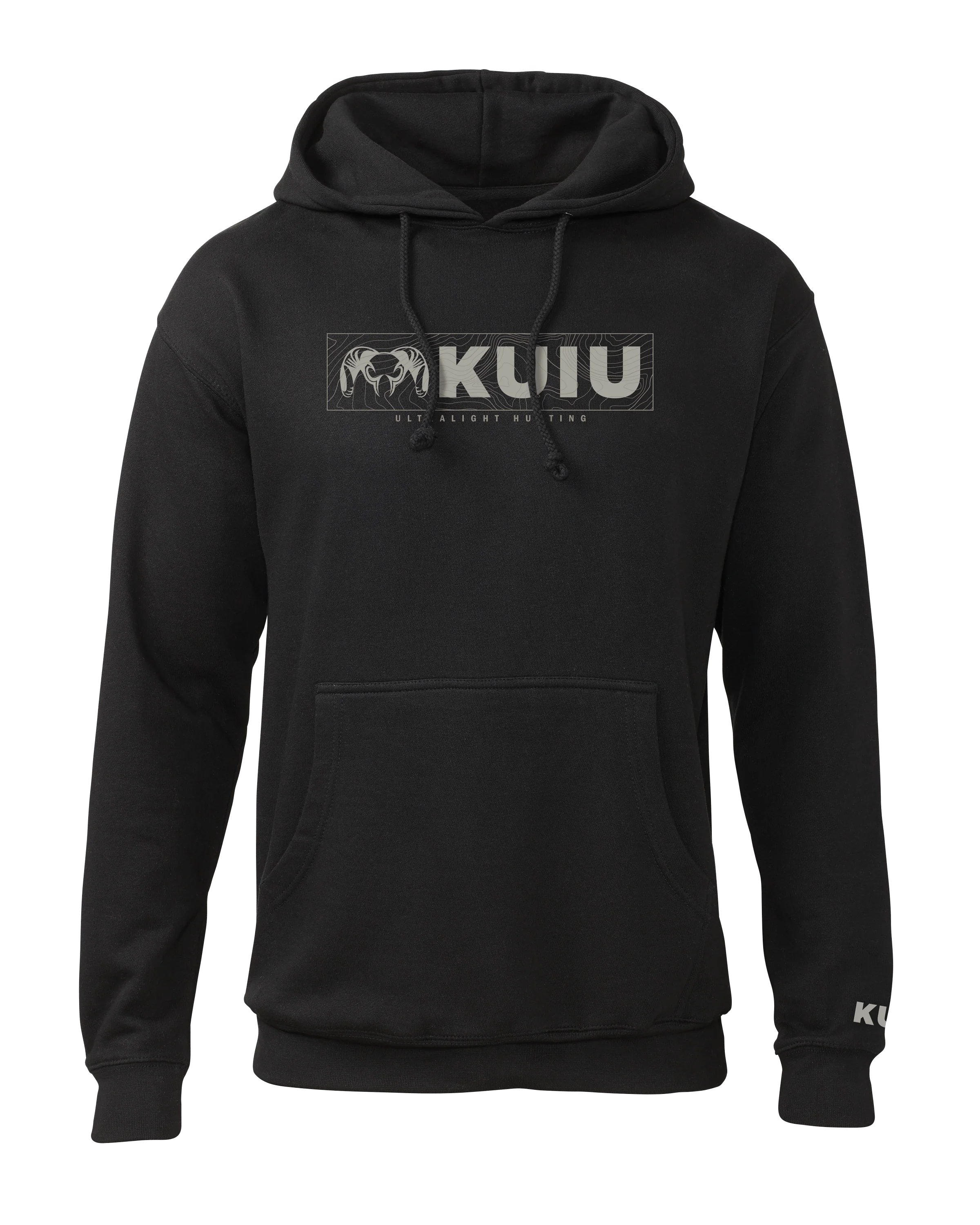 KUIU Topo Block Logo Hoodie | Black