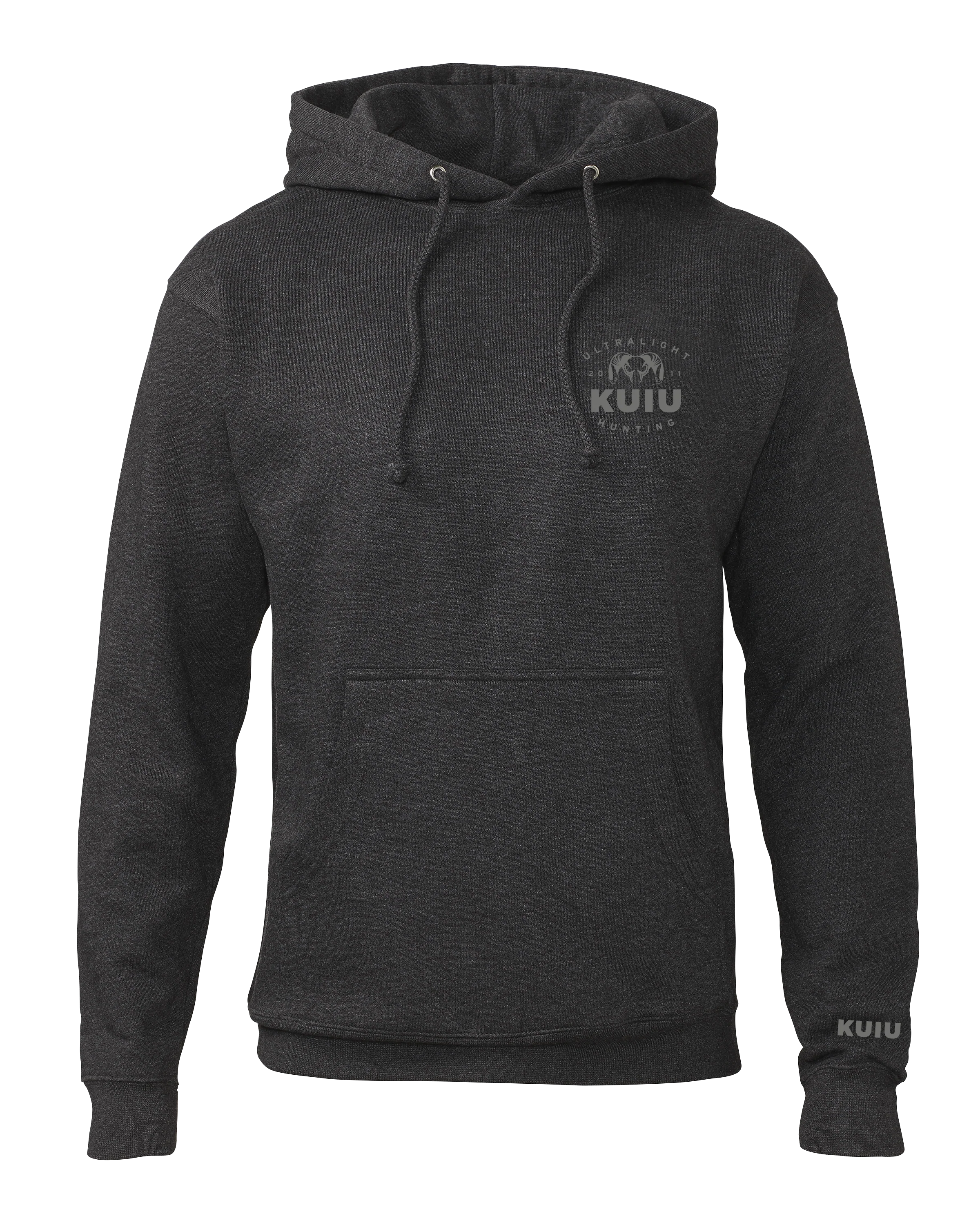KUIU Ultralight Chest Logo Hoodie | Charcoal