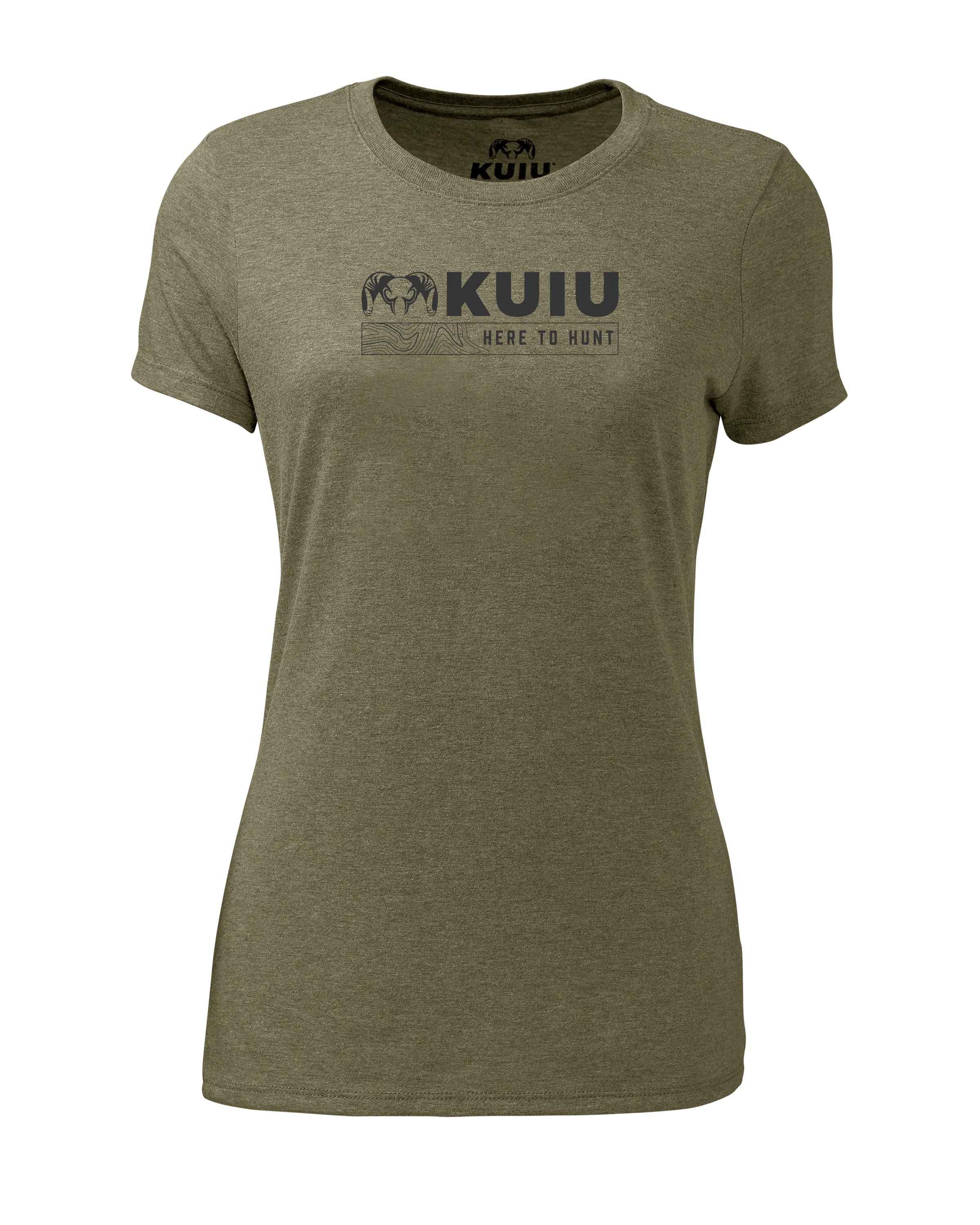 KUIU Women’s Topo Here to Hunt T-Shirt | Military Green
