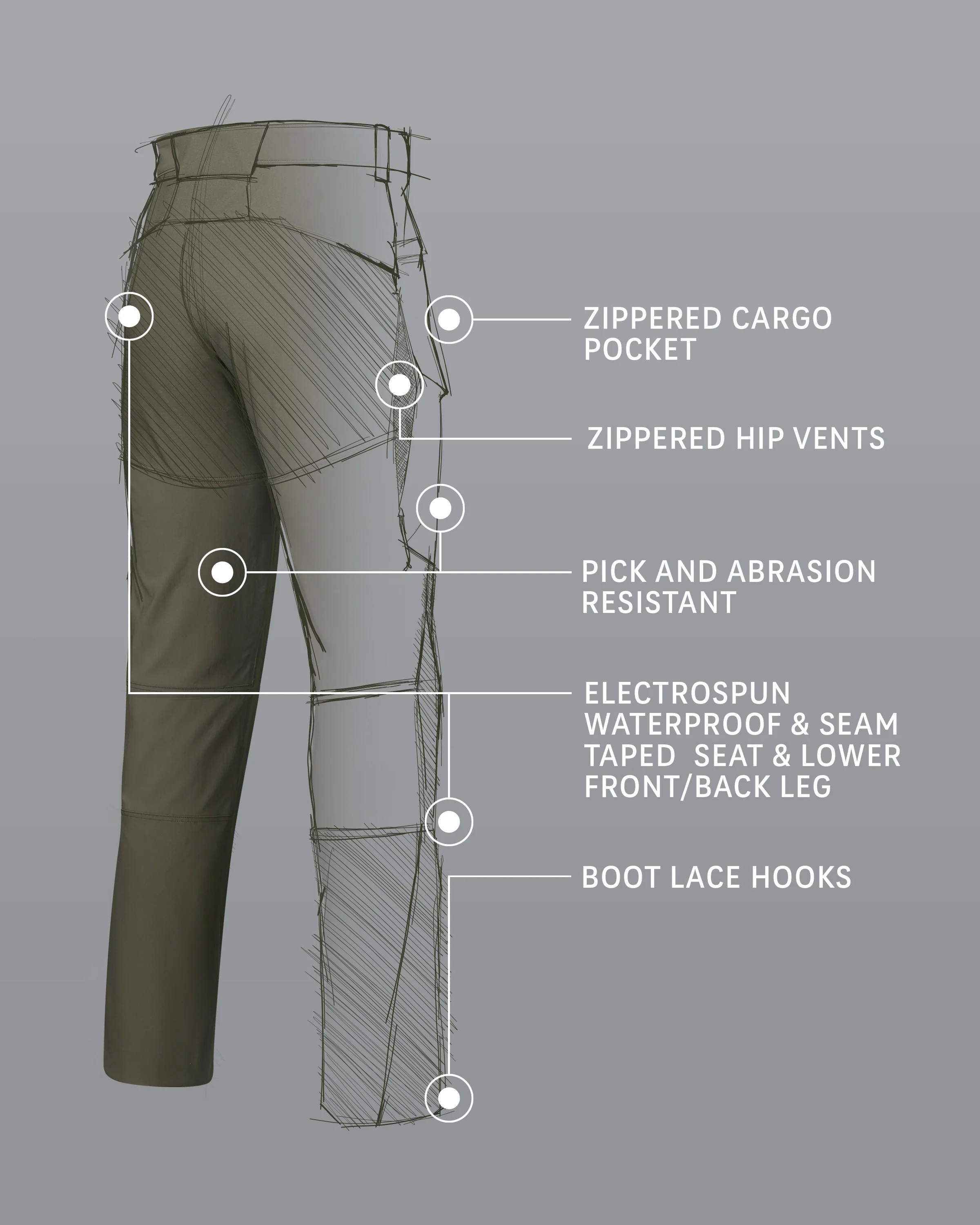 Kutana Hybrid Pant | Ash - Image 2