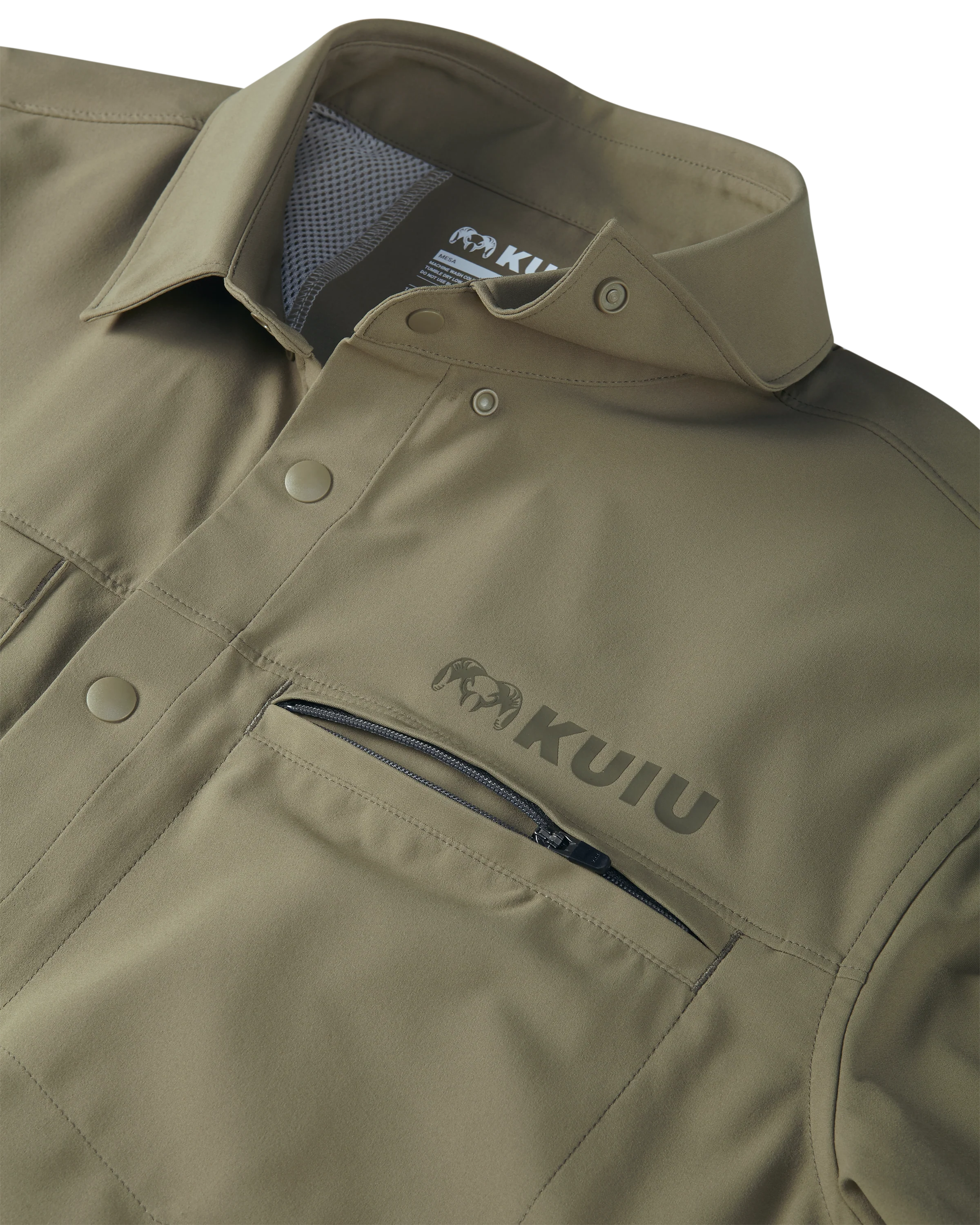 Mesa Vented LS Snap Shirt | Khaki - Image 4
