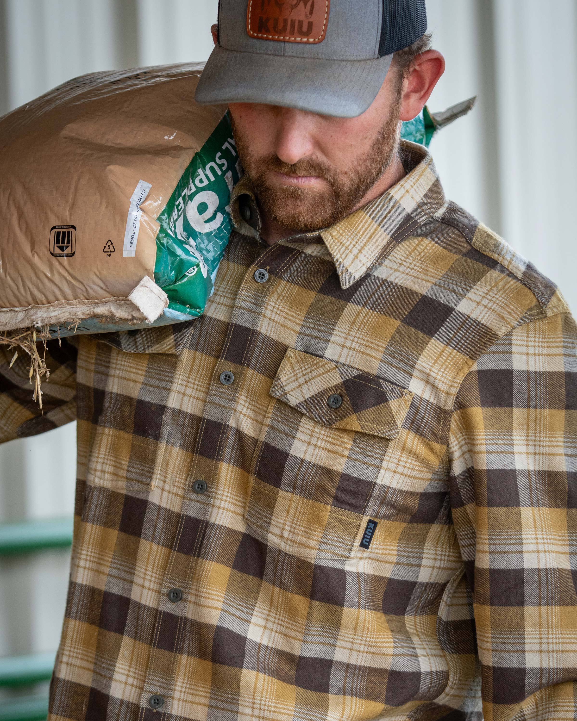 Outlet Field Flannel Shirt | Flax Blockline - Image 4