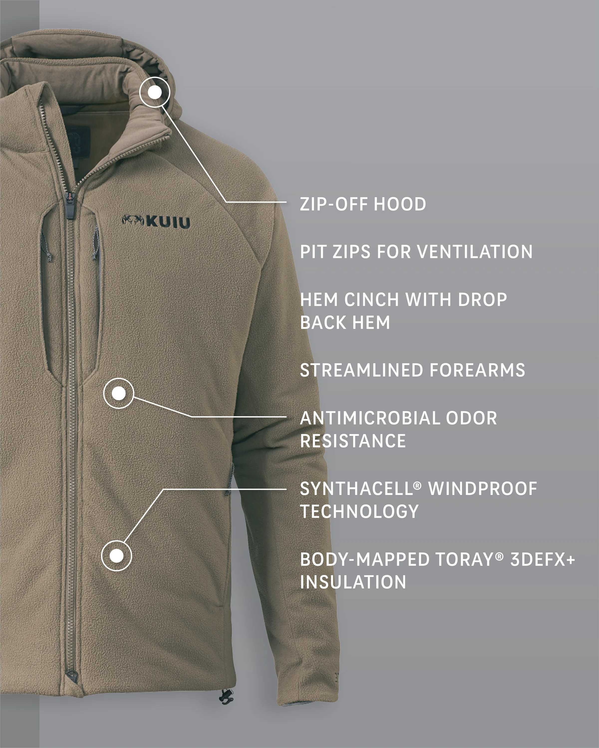 Outlet KUIU Proximity Hooded Insulated Jacket | Ash Off-Shade - Image 2