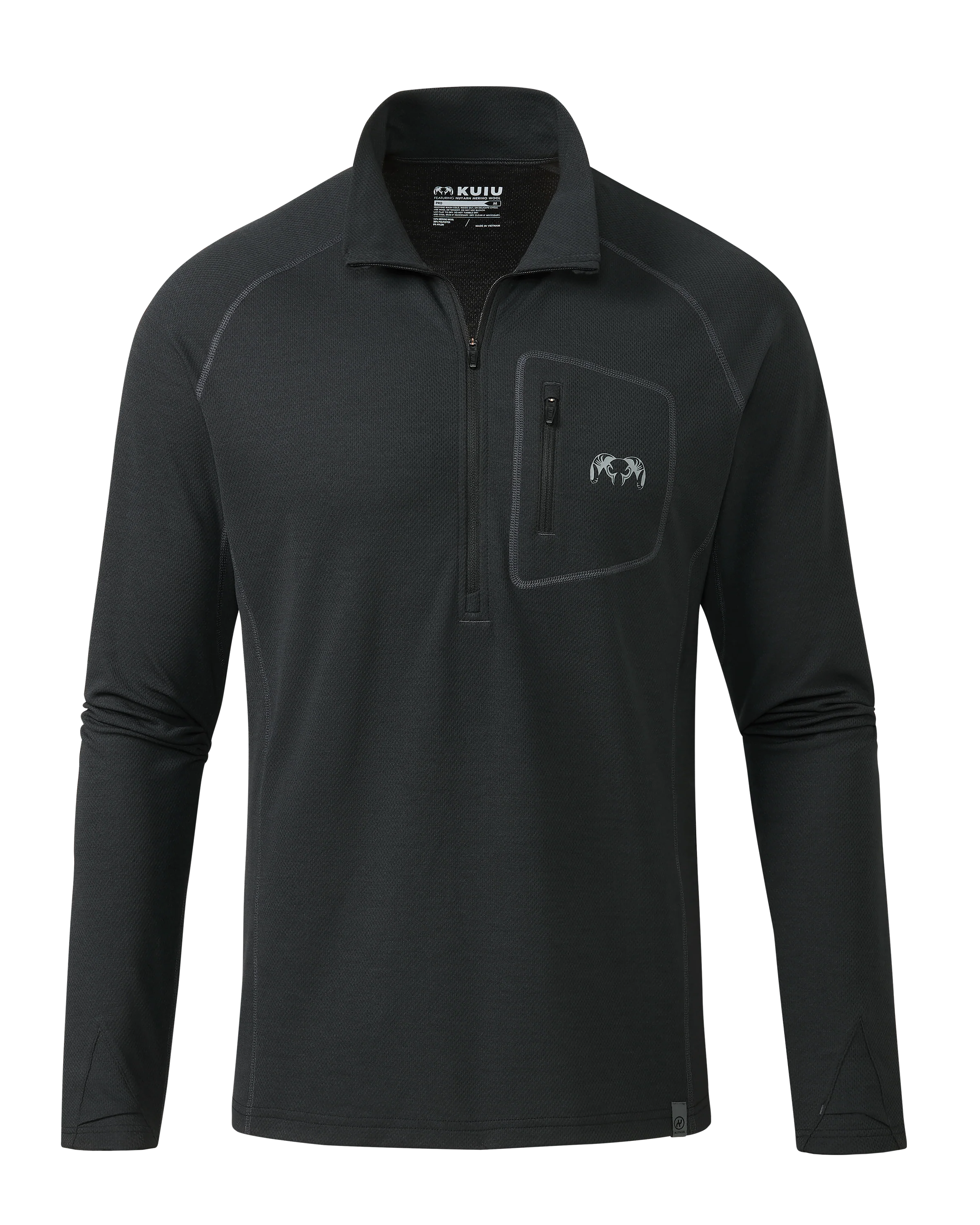 PRO Merino 200 Zip-T | Black