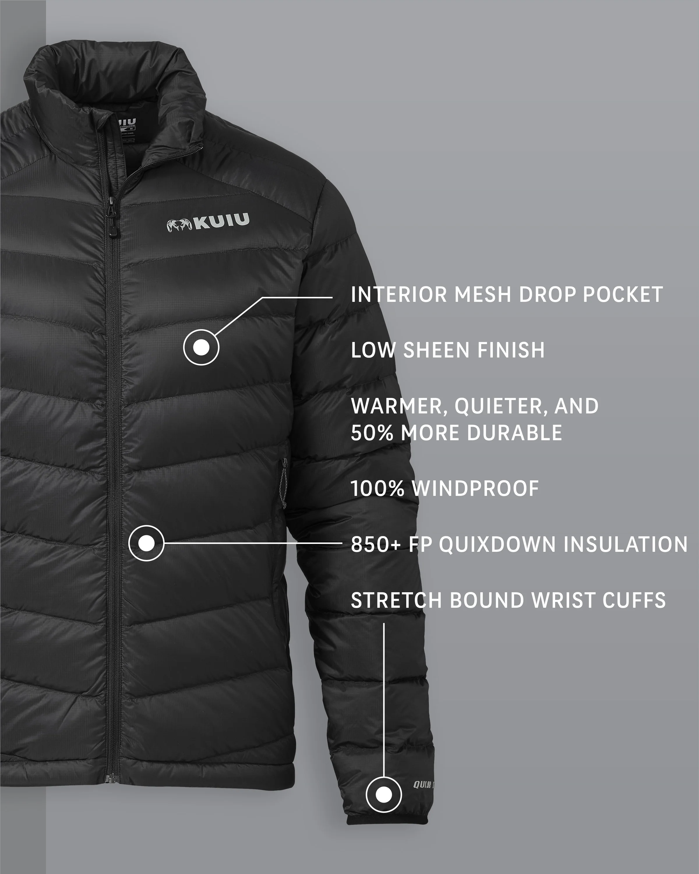 Outlet Super Down LT Jacket | Black - Image 2