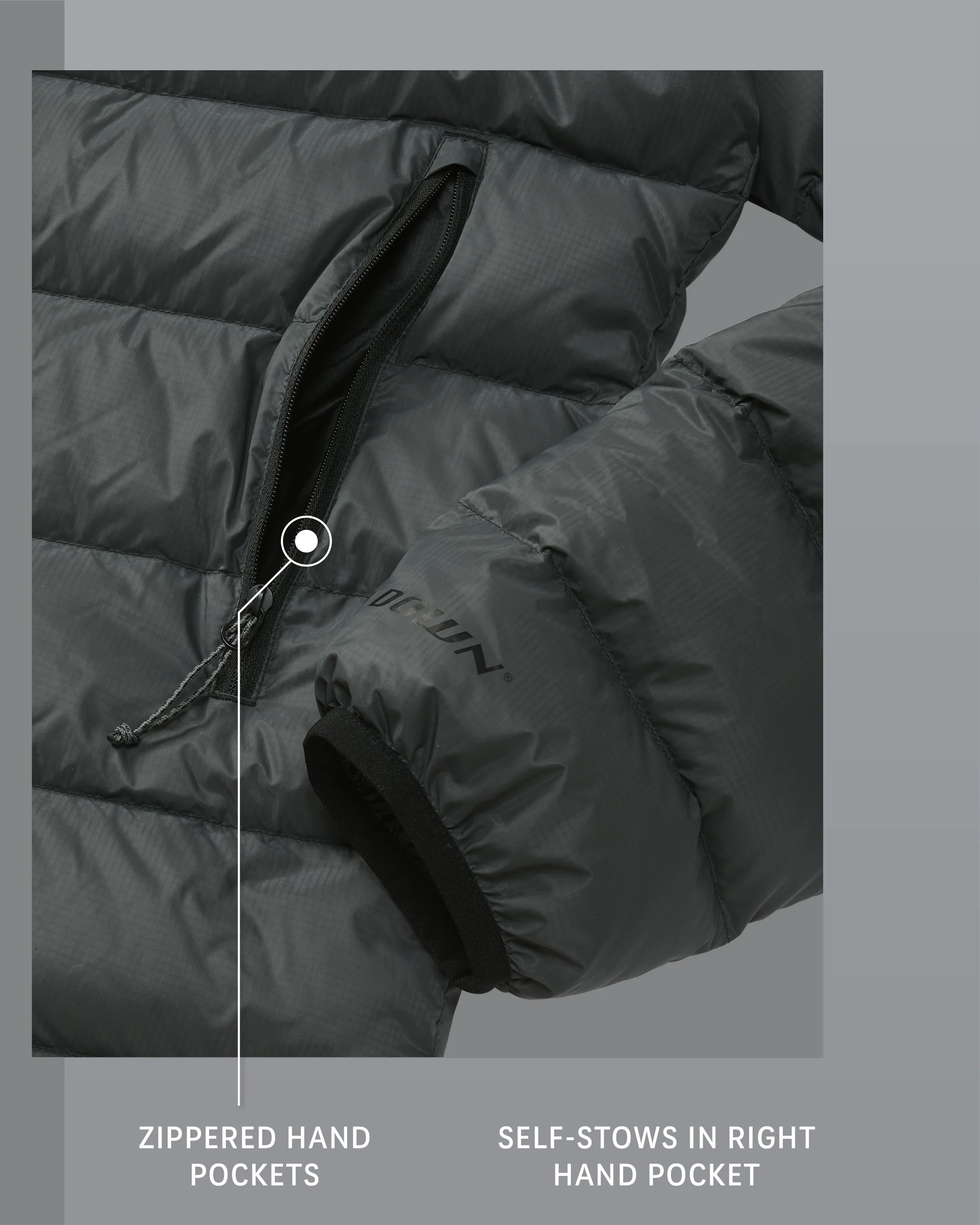 Outlet Super Down LT Jacket | Gunmetal - Image 3